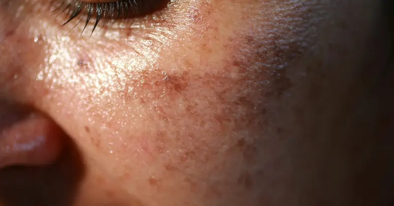 Particolare del viso dove si evincono delle macchie cutanee sulle guance | Laser Milano