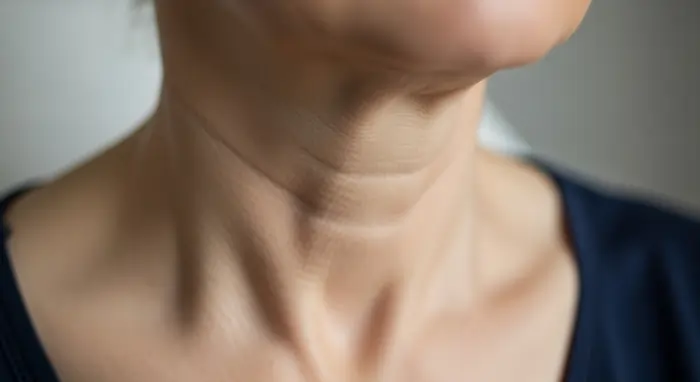 Primo piano del collo di una donna matura | LaserMilano