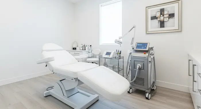 Vista interna di una tipca stanza di un centro estetico | LaserMilano