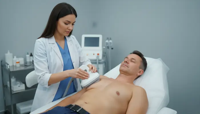 Una seduta di criolipolisi per la ginecomastia | Laser Milano