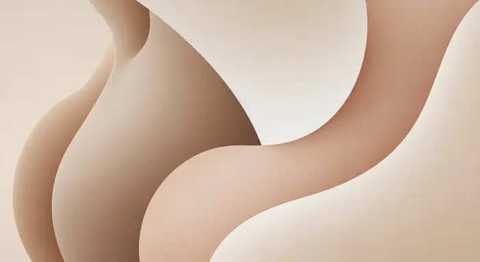 Immagine astratta con forme morbide e gradienti neutri che evocano equilibrio, volume e armonia corporea. | LaserMilano