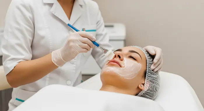 Applicazione del peeling viso eseguita da medico qualificato | LaserMilano