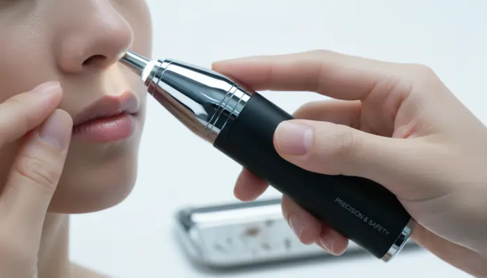 Rimozione peli del naso con tagliapeli elettrico | Laser Milano