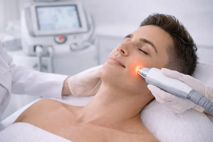 Trattamento laser anti age su un ragazzo | Laser Milano