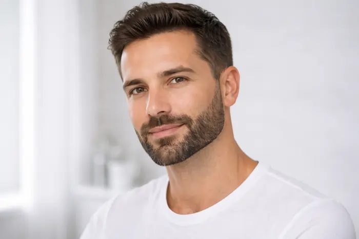Ragazzo in primo piano con barba modellata e curata | Laser Milano