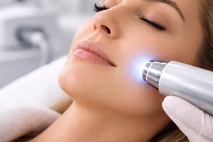 Una donna durante un trattamento anti age al viso | Laser Milano