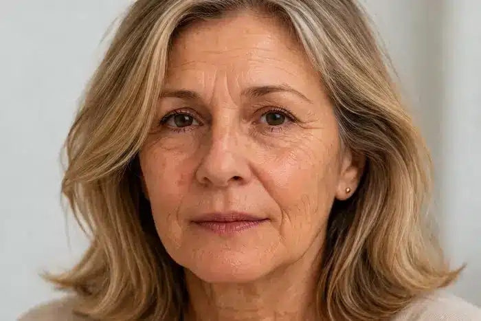 Una donna adulta con rughe sul viso | Laser Milano